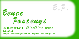 bence postenyi business card